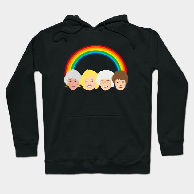 The Golden Girls LGBT Pride Rainbow Hoodie by Greg12580